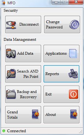 Main Screen - Mutual Fund Organizer